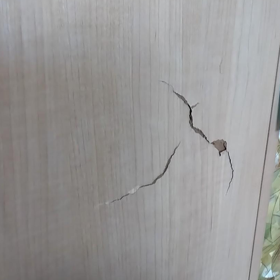 建具陥没補修 補修前